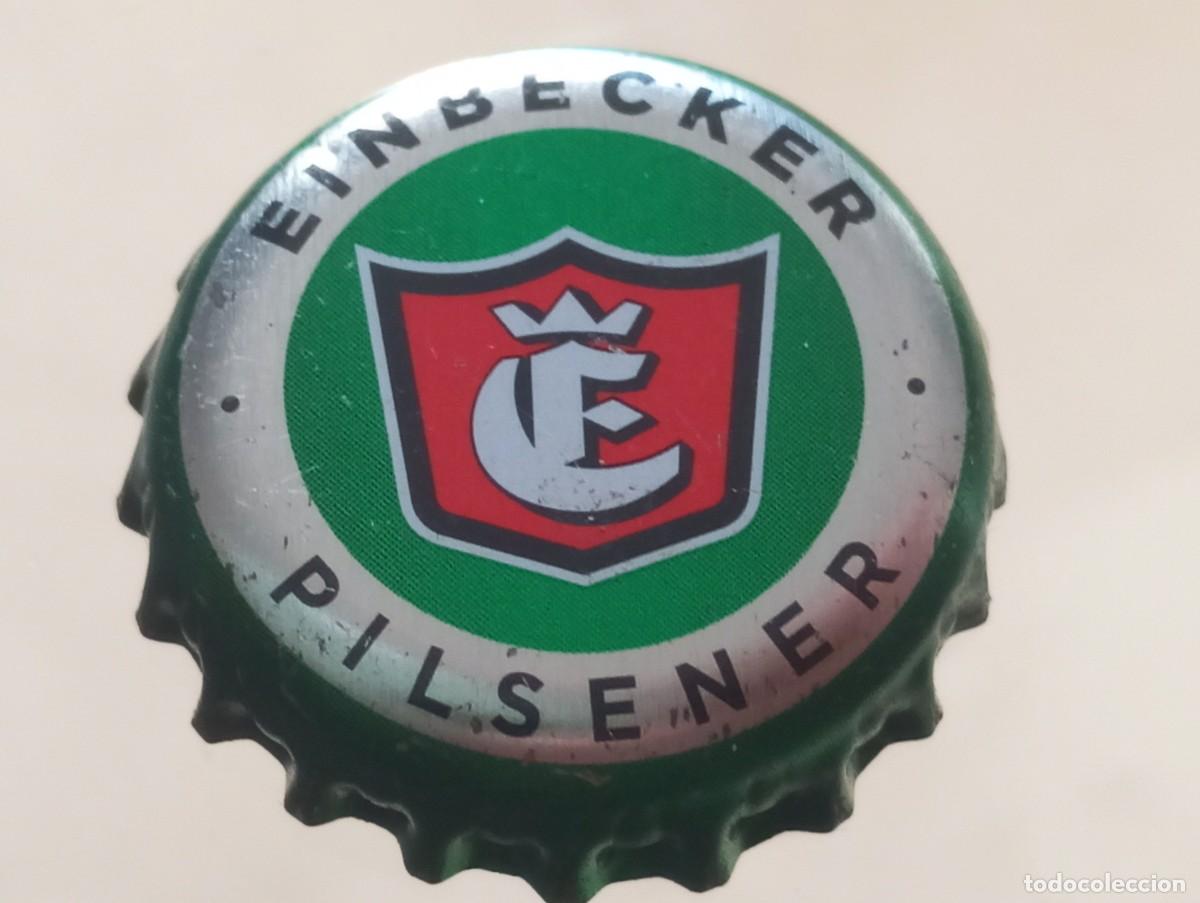 Coleccionismo de cervezas: Chapa tap&oacute;n corona de la cerveza alemana EINBECKER PILSENER