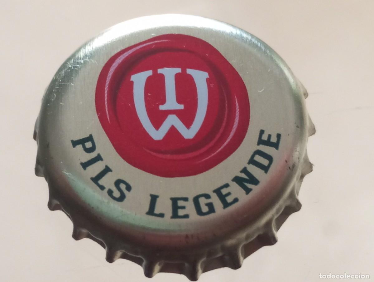 Coleccionismo de cervezas: Chapa tap&oacute;n corona de la cerveza alemana WERNESGR&Uuml;NER PILS LEGENDE