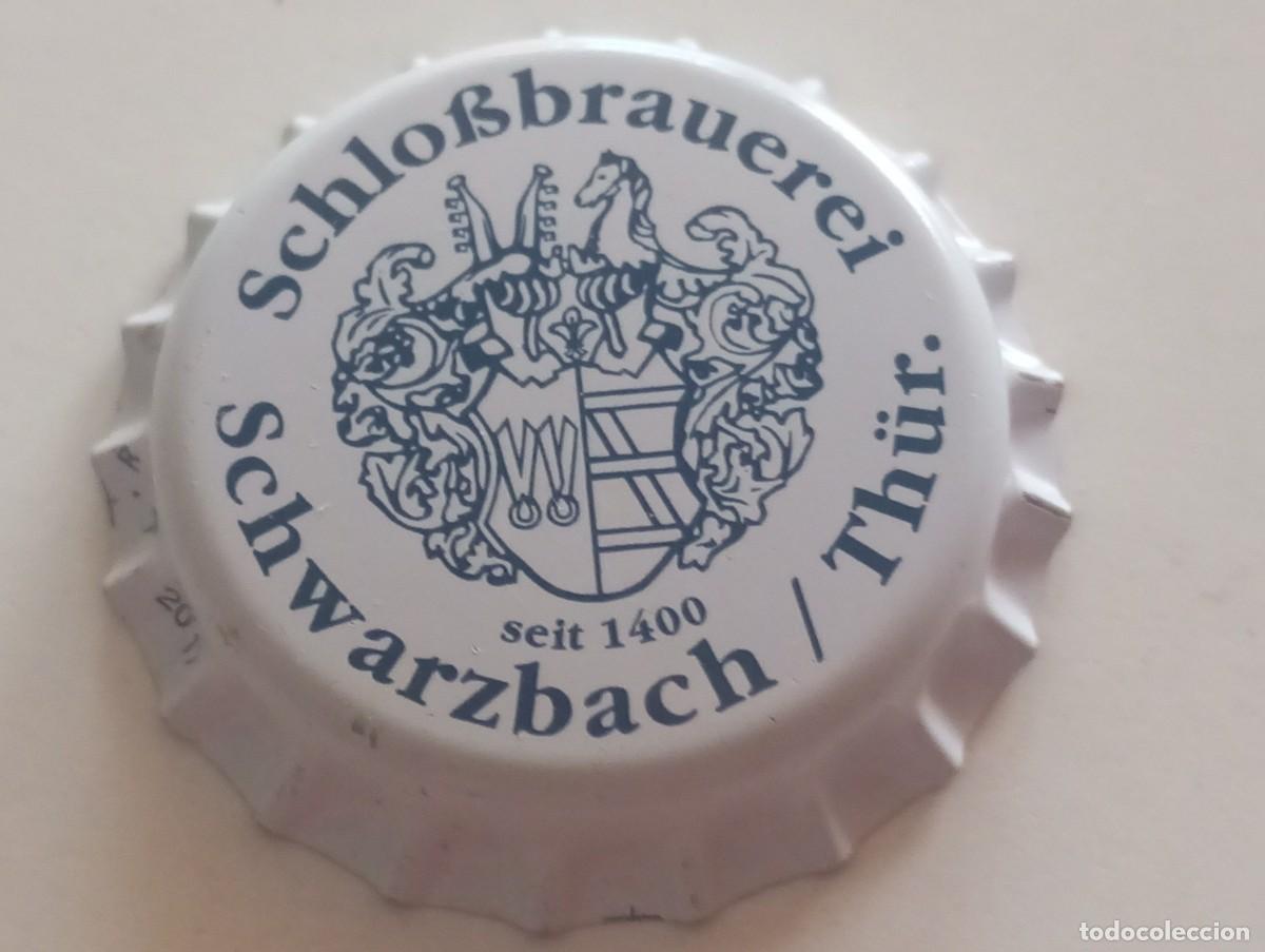 Coleccionismo de cervezas: Chapa tap&oacute;n corona NUEVO de la cerveza alemana SCHLOSSBRAUEREI SCHWARZBACH / TH&Uuml;R. - SEIT 1400