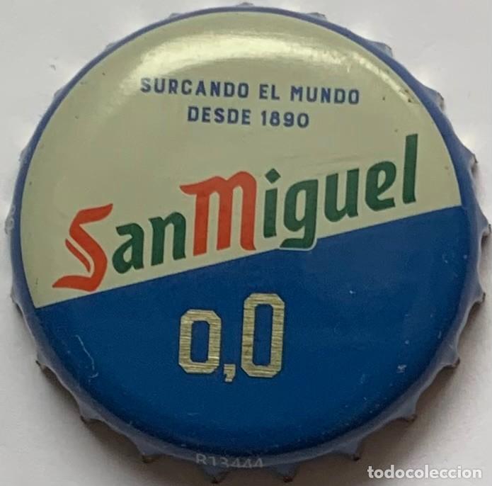 Coleccionismo de cervezas: Chapa de cerveza San Miguel 0,0 Surcando el mundo desde 1890