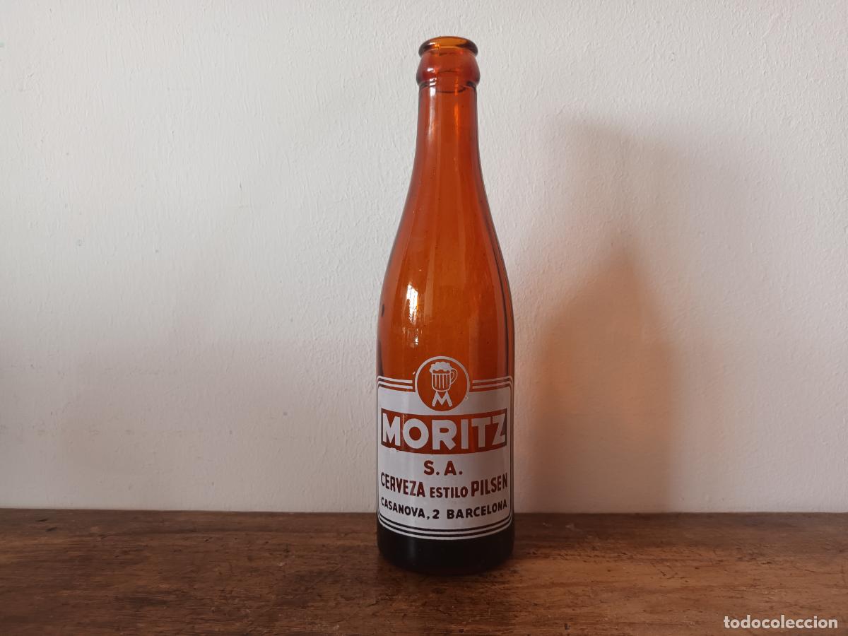 Coleccionismo de cervezas: ANTIGUA BOTELLA FABRICA DE CERVEZA MORITZ S.A BARCELONA