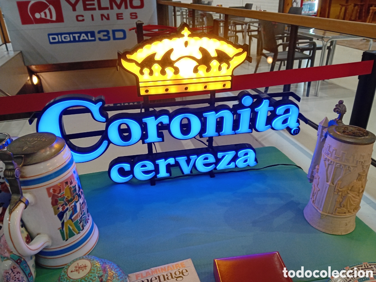 Coleccionismo de cervezas: Cartel luminoso CORONITA CERVEZA. Perfecto