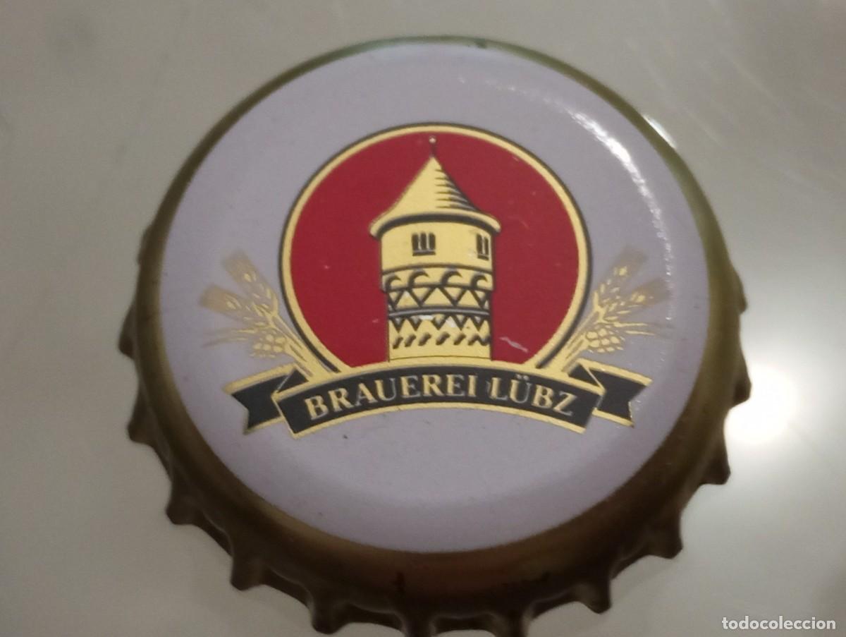 Coleccionismo de cervezas: Chapa tap&oacute;n corona de la cerveza alemana BRAUEREI L&Uuml;BZ