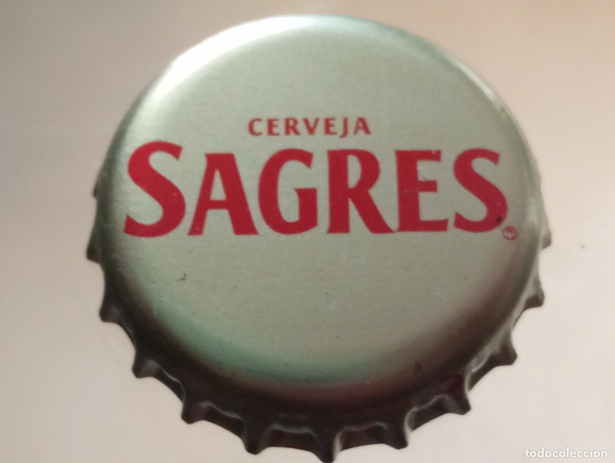 Coleccionismo de cervezas: Chapa tap&oacute;n corona de la cerveza portuguesa SAGRES CERVEJA