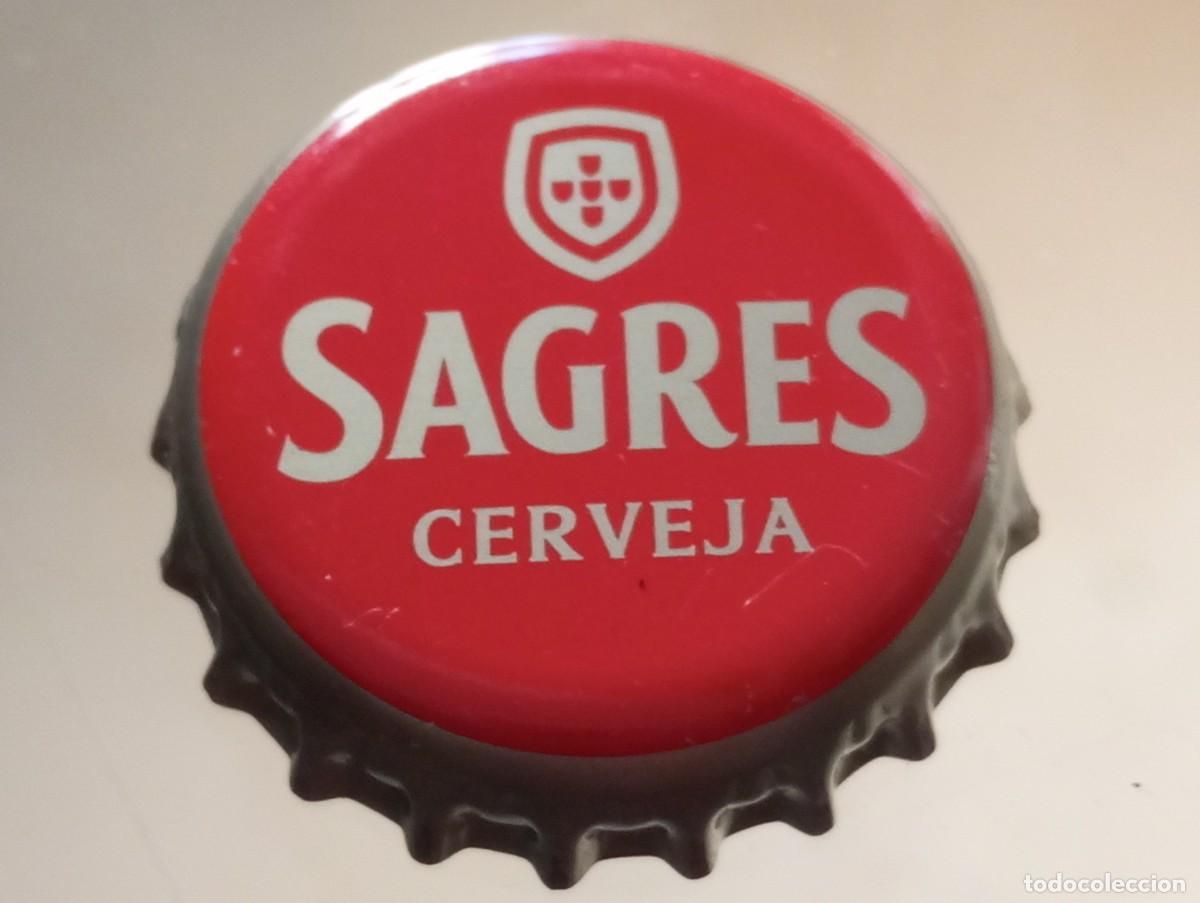 Coleccionismo de cervezas: Chapa tap&oacute;n corona de la cerveza portuguesa SAGRES CERVEJA