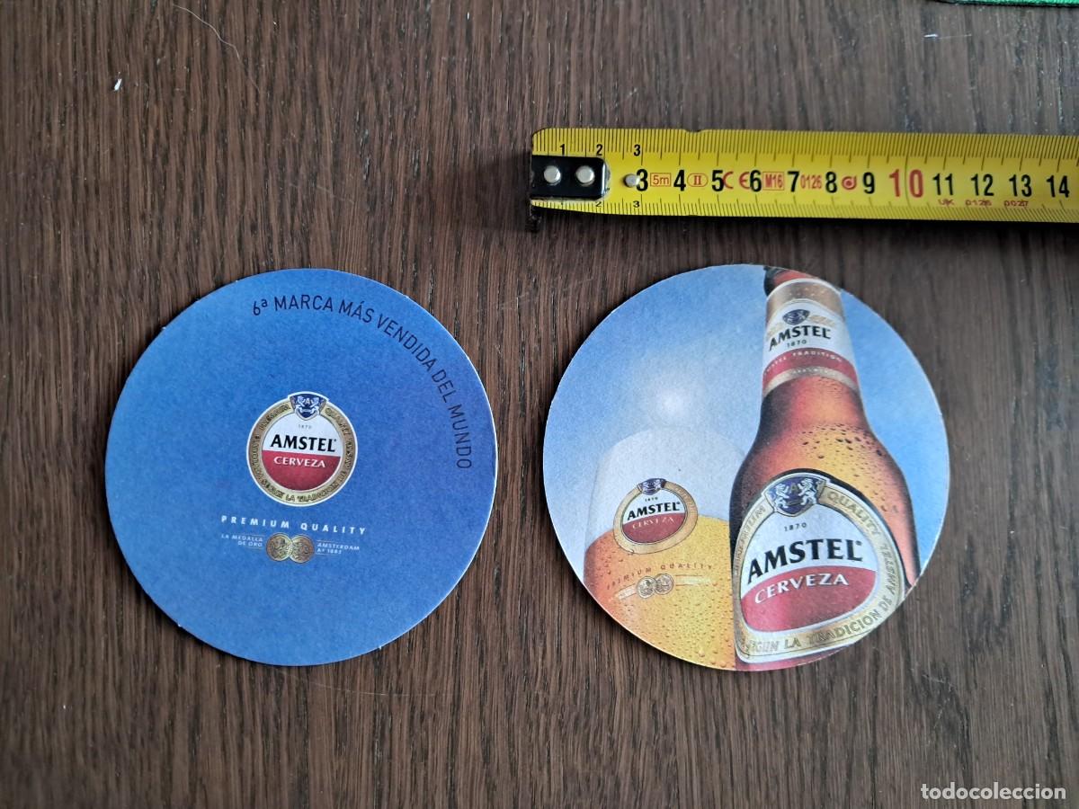 Coleccionismo de cervezas: posavasos de cerveza, amstel, 6&ordf; marca m&aacute;s vendida del mundo.