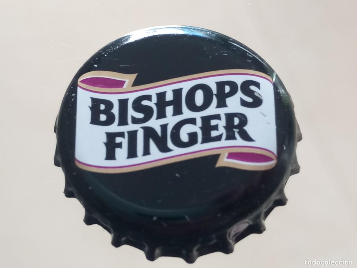 Coleccionismo de cervezas: Chapa tap&oacute;n corona de la cerveza inglesa BISHOPS FINGER