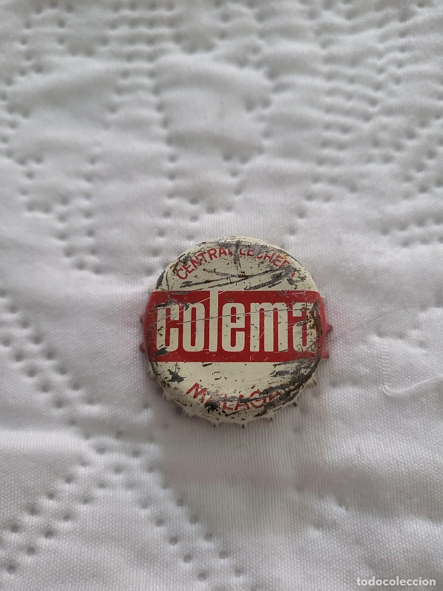 Coleccionismo de cervezas: Chapa tapon Colema central leche M&aacute;laga