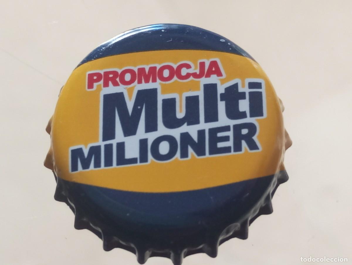 Coleccionismo de cervezas: Chapa tap&oacute;n corona de la cerveza polaca OKOCIM PROMOCJA MULTI MILIONER