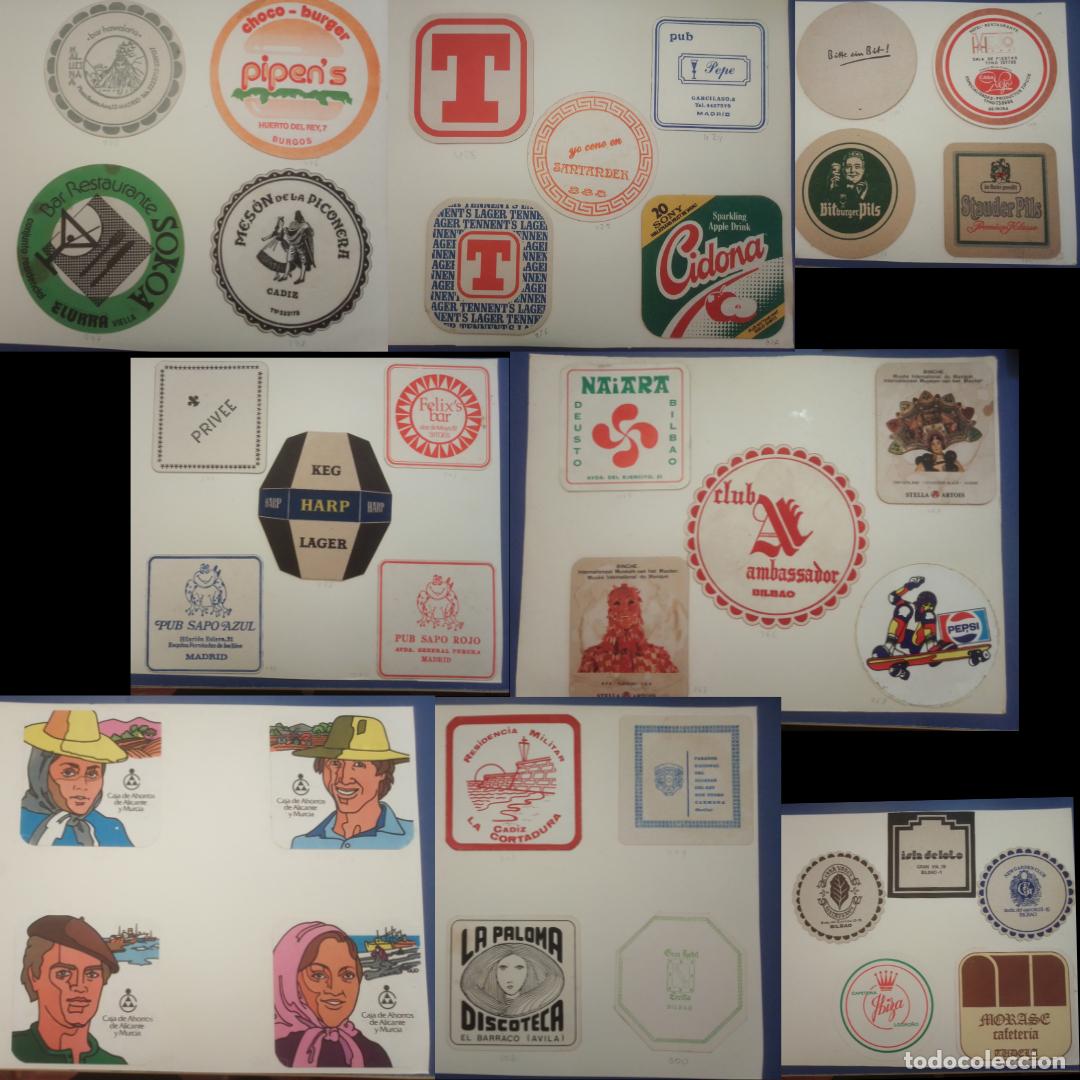 Coleccionismo de cervezas: &Aacute;lbum 4- 46 Posavasos Vintage: Joyas Cidona Sony Walkman, Hawaiano Mauna Loa Madrid y M&aacute;s