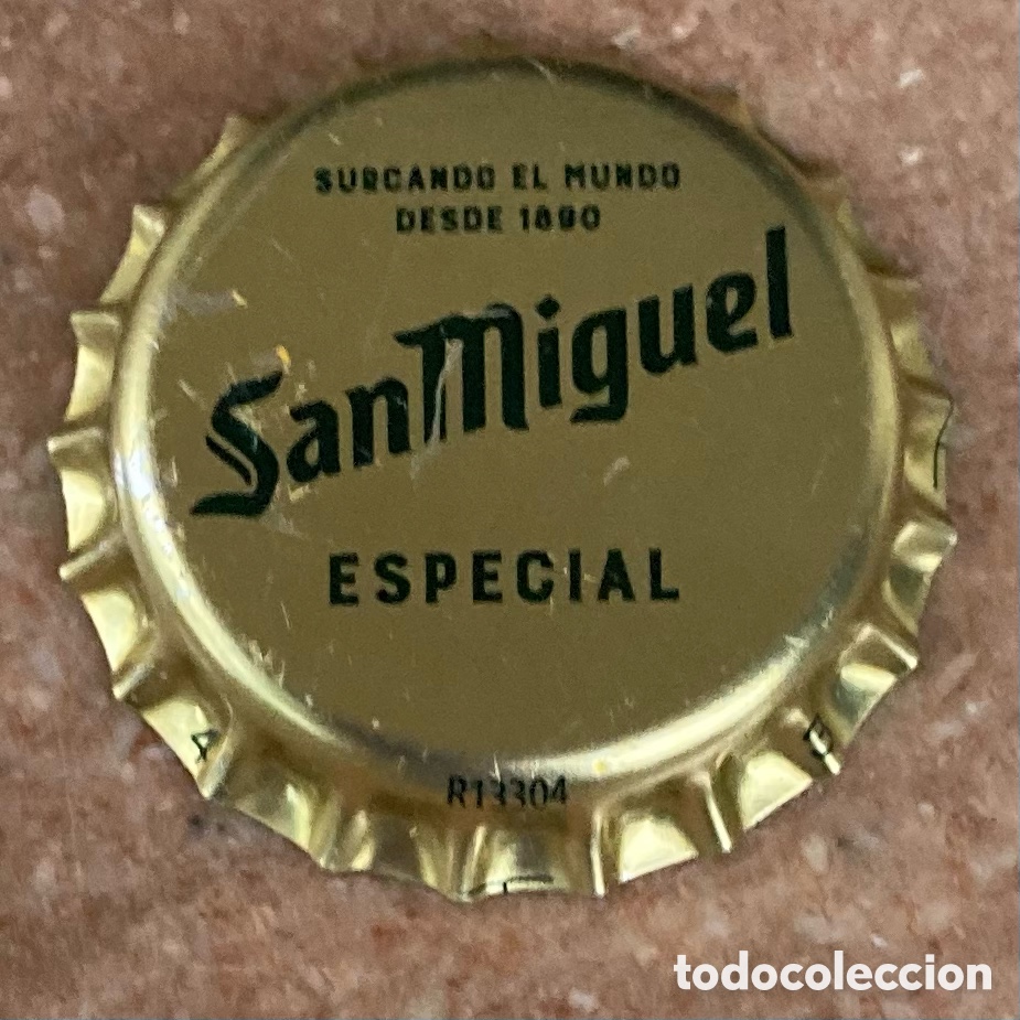 Coleccionismo de cervezas: TAP&Oacute;N CORONA BOTTLE CAP CAPSULE BEER BIERE CHAPA CERVEZA SAN MIGUEL ESPECIAL-LOTE N.4102--CARMANJO