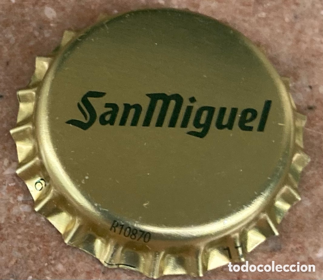 Coleccionismo de cervezas: TAP&Oacute;N CORONA BOTTLE CAP CAPSULE BEER BIERE CAPSULE CHAPA CERVEZA SAN MIGUEL.--LOTE N.4102--CARMANJO