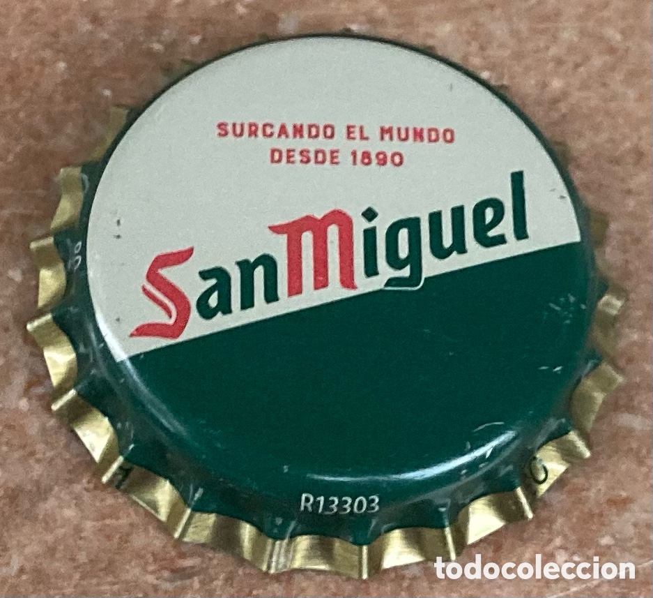 Coleccionismo de cervezas: TAP&Oacute;N CORONA BOTTLE CAP CAPSULE BEER BIERE CAPSULE CHAPA CERVEZA SAN MIGUEL.--LOTE N.4104--CARMANJO