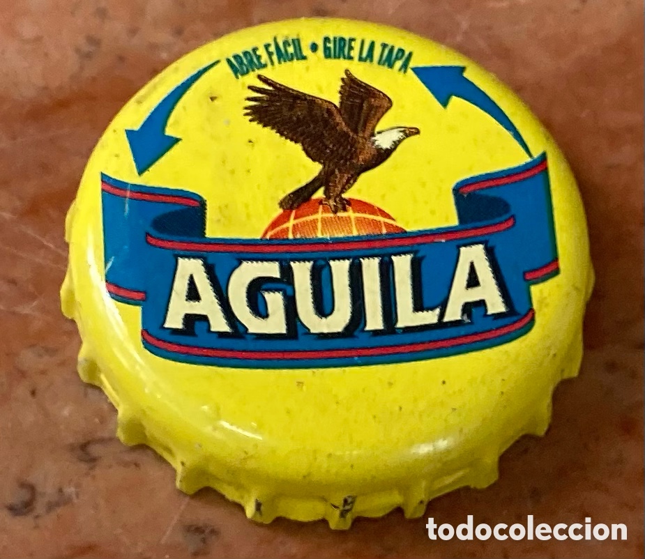 Coleccionismo de cervezas: CHAPA TAP&Oacute;N CORONA BOTTLE CAP BEER BIER BIERE CERVEZA AGUILA (2).COLOMBIA--LOTE N. 1008--CARMANJO