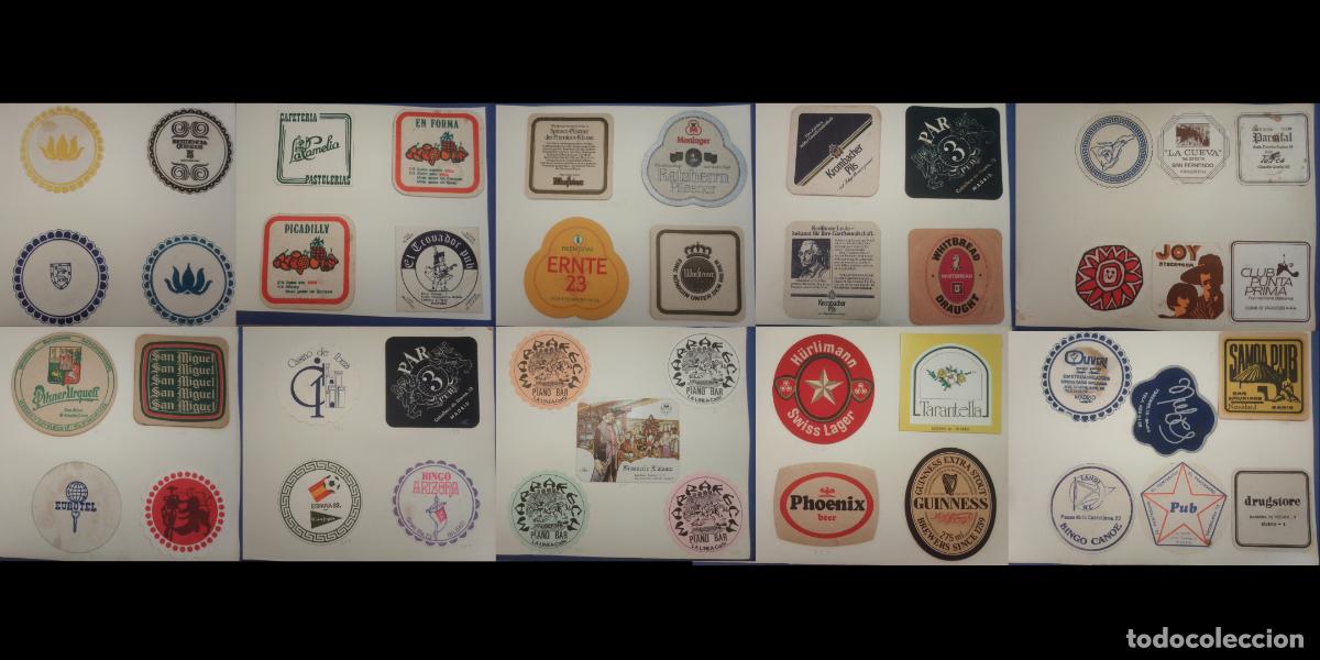 Coleccionismo de cervezas: &Aacute;lbum 5 Posavasos Antiguos: Mundial 82, Joy Eslava, Formentera, Bilbao, San Miguel G&oacute;tica y M&aacute;s