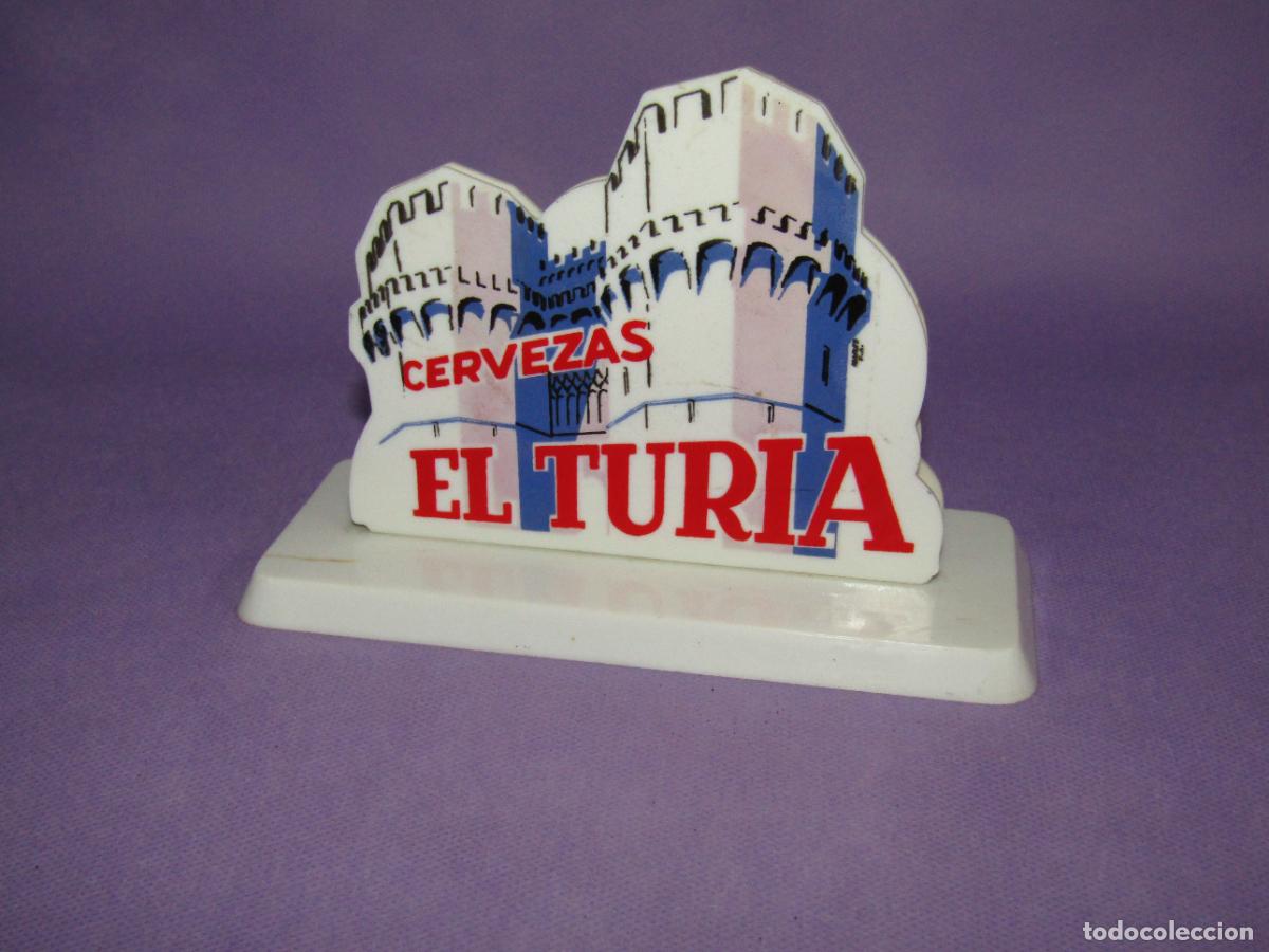 Coleccionismo de cervezas: Antiguo Servilletero Publicidad de Cervezas EL TURIA