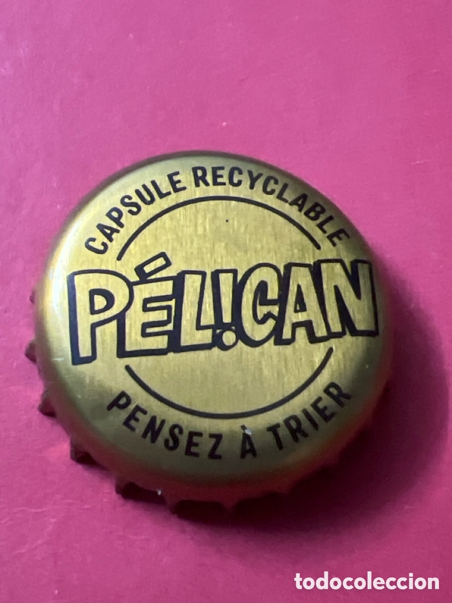Coleccionismo de cervezas: T4/X125/G5. CHAPA CERVEZA - FRANCIA - P&eacute;lican Capsule Recyclable Pensez &agrave; Trier P&eacute;l!can
