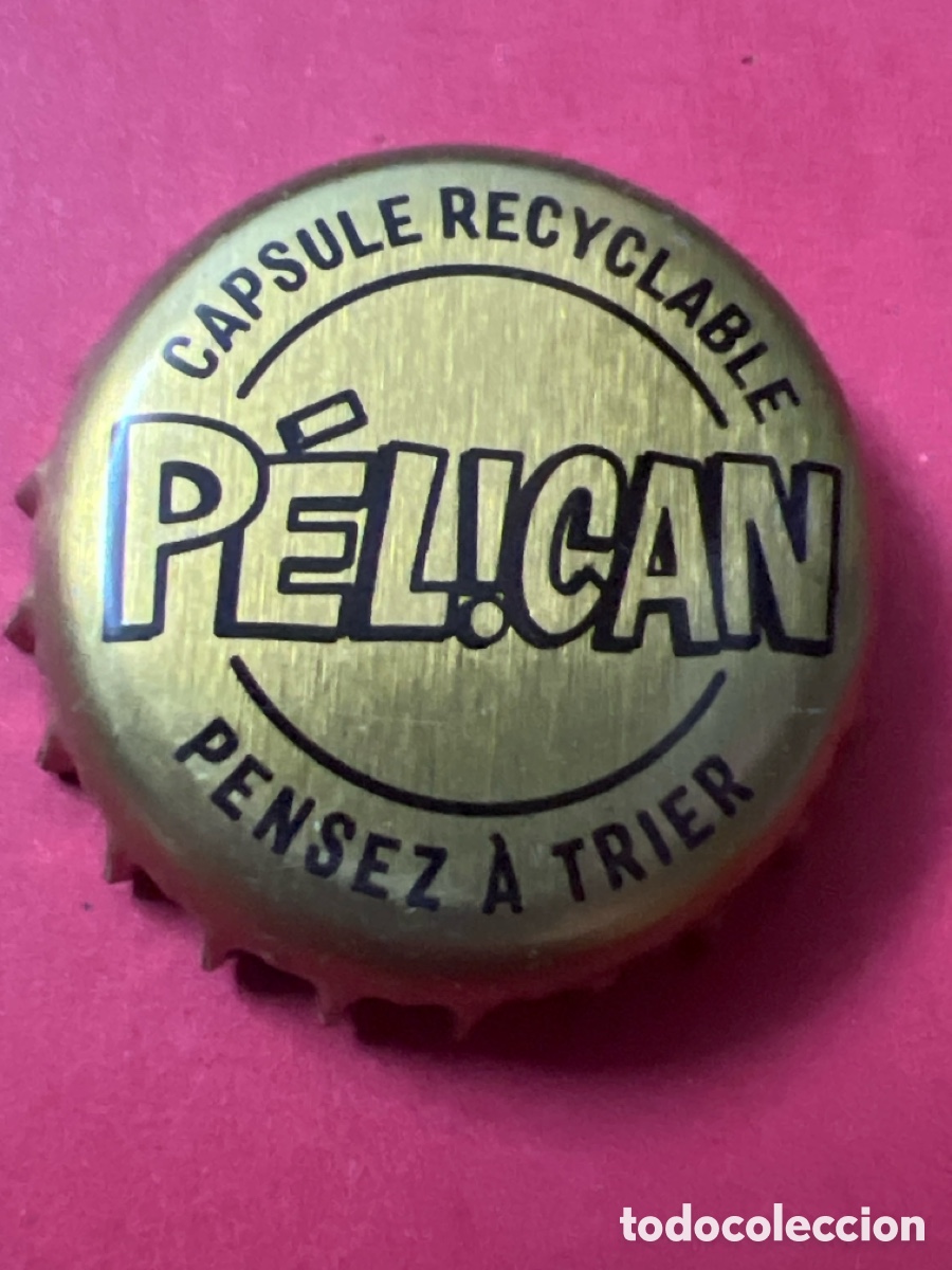 Coleccionismo de cervezas: T4/X121/P2. CHAPA CERVEZA - FRANCIA - P&eacute;lican Capsule Recyclable Pensez &agrave; Trier P&eacute;l!can