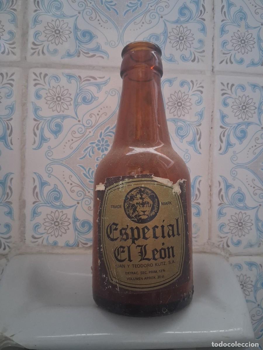Coleccionismo de cervezas: Botella de cerveza El le&oacute;n Juan y Teodoro Kutz San Sebasti&aacute;n Pais Vasco quinto