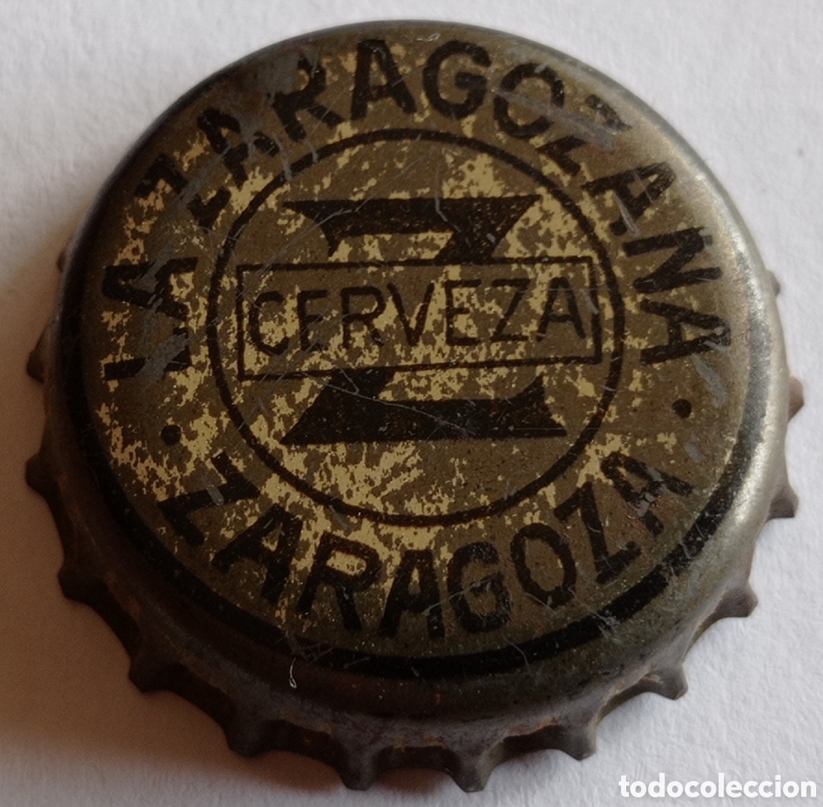 Coleccionismo de cervezas: TAP&Oacute;N CORONA LA ZARAGOZANA FTE RIVELOT