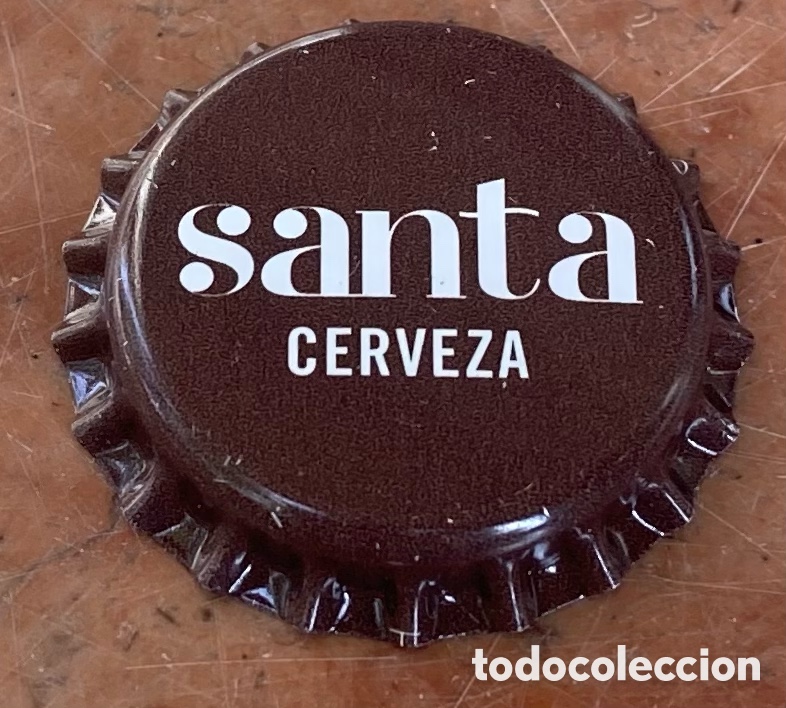 Coleccionismo de cervezas: TAP&Oacute;N CORONA BIERE BEER BOTTLE CAP CHAPA CERVEZA SANTA(6).ASTURIAS.F.CHAPA.CP--LOTE N. 1628-CARMANJO