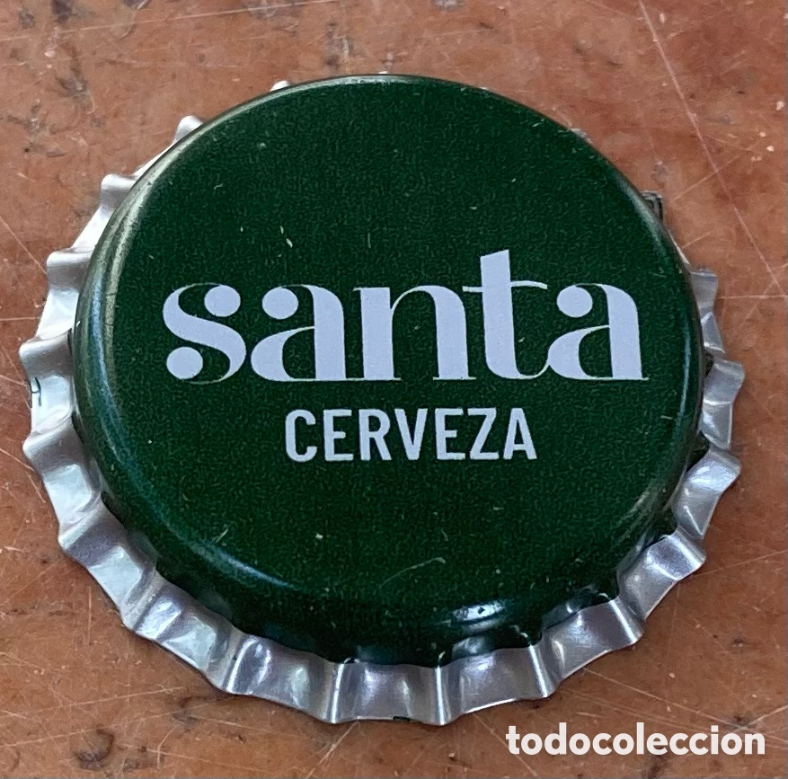 Coleccionismo de cervezas: TAP&Oacute;N CORONA BIERE BEER BOTTLE CAP CHAPA CERVEZA SANTA(8).ASTURIAS.F.CHAPA.CP--LOTE N.339--CARMANJO