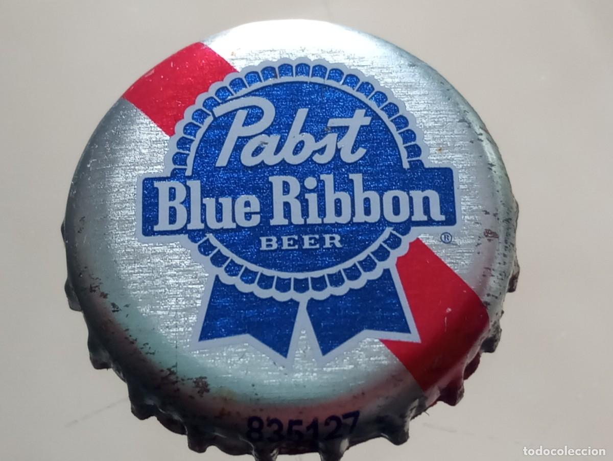 Coleccionismo de cervezas: Chapa USA, tap&oacute;n corona de la cerveza de EE.UU. PABST BLUE RIBBON BEER