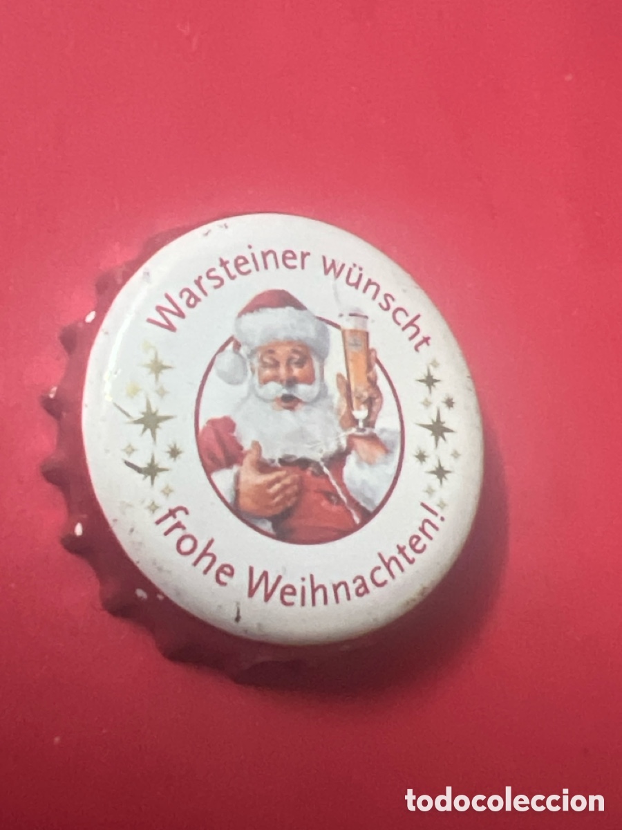 Coleccionismo de cervezas: T4/X138/F4. CHAPA CERVEZA - ALEMANIA - Warsteiner w&uuml;nscht frohe Weihnachten!