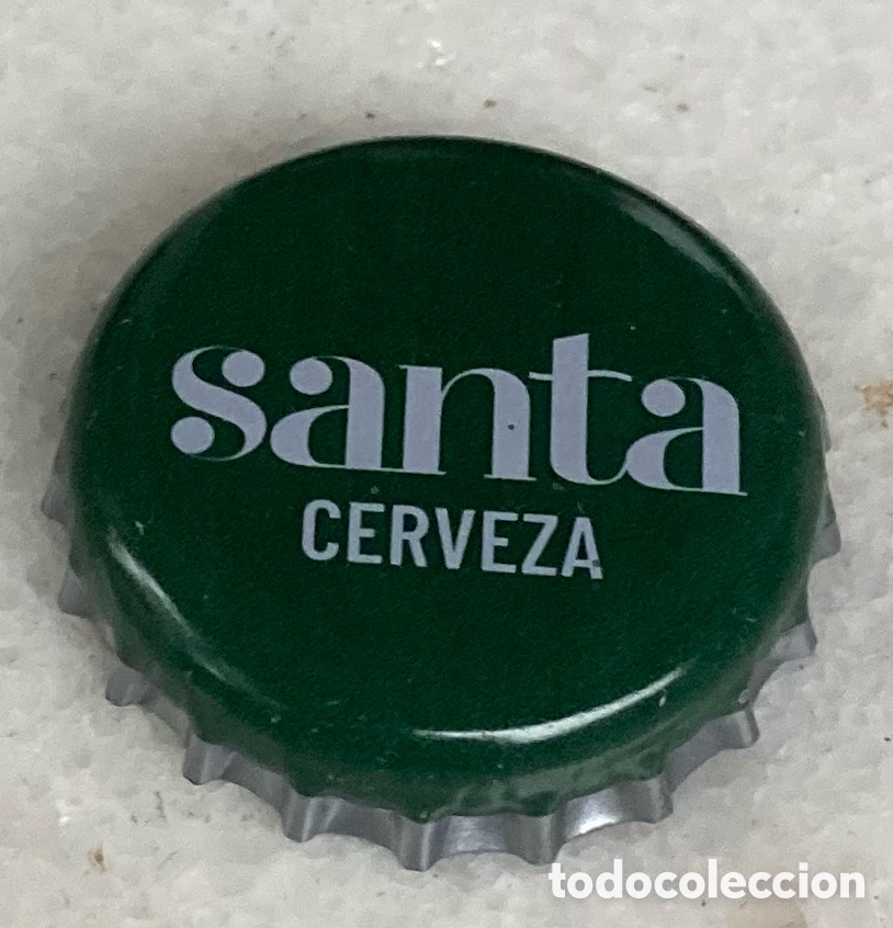 Coleccionismo de cervezas: TAP&Oacute;N CORONA BIERE BEER BOTTLE CAP CHAPA CERVEZA SANTA(6).ASTURIAS.F.CHAPA.CP--LOTE N. 339-CARMANJO