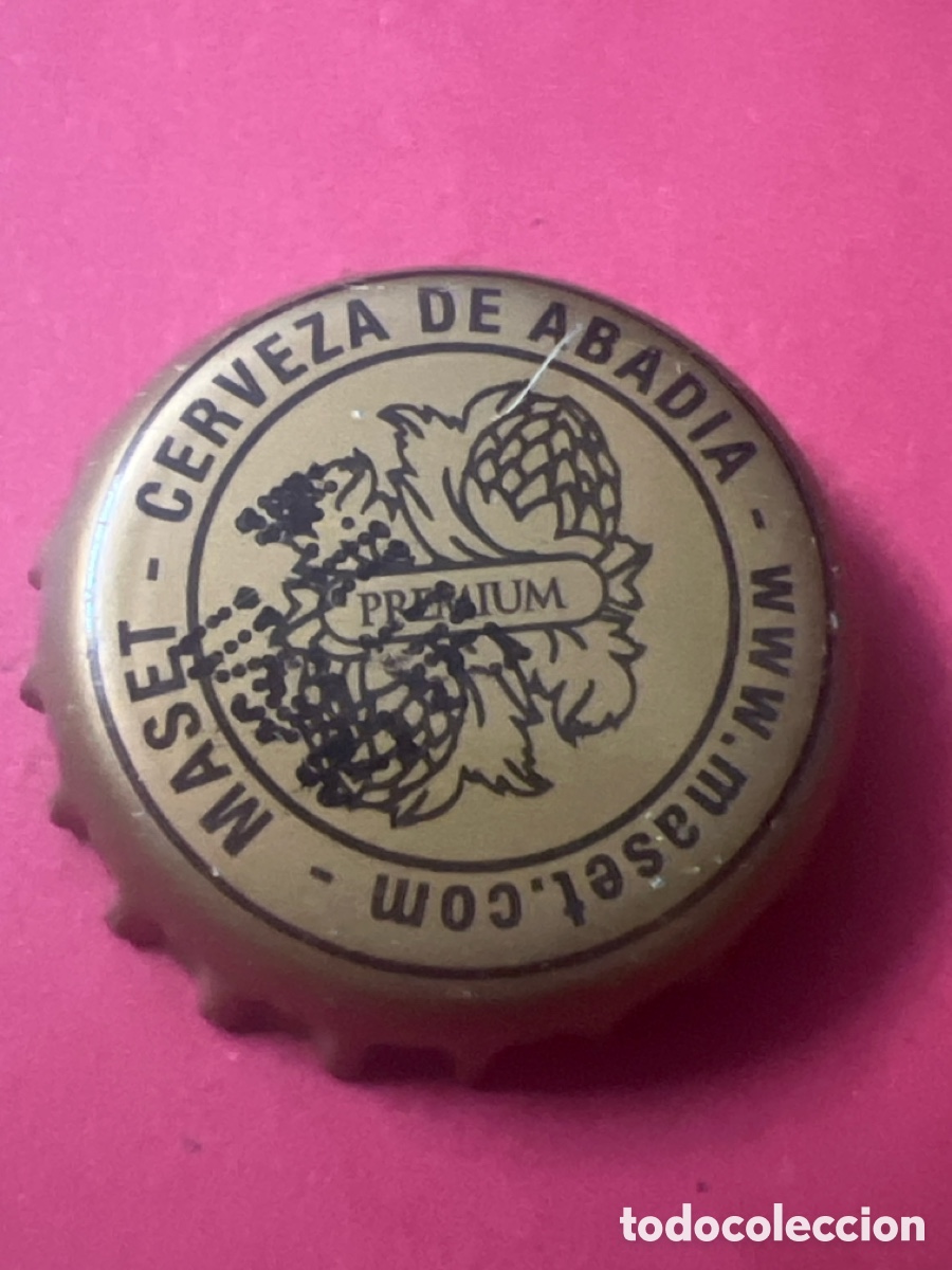 Coleccionismo de cervezas: T4/X137/C2. CHAPA CERVEZA - B&Eacute;LGICA - Maset Cerveza De Abadia Premium www.maset.com