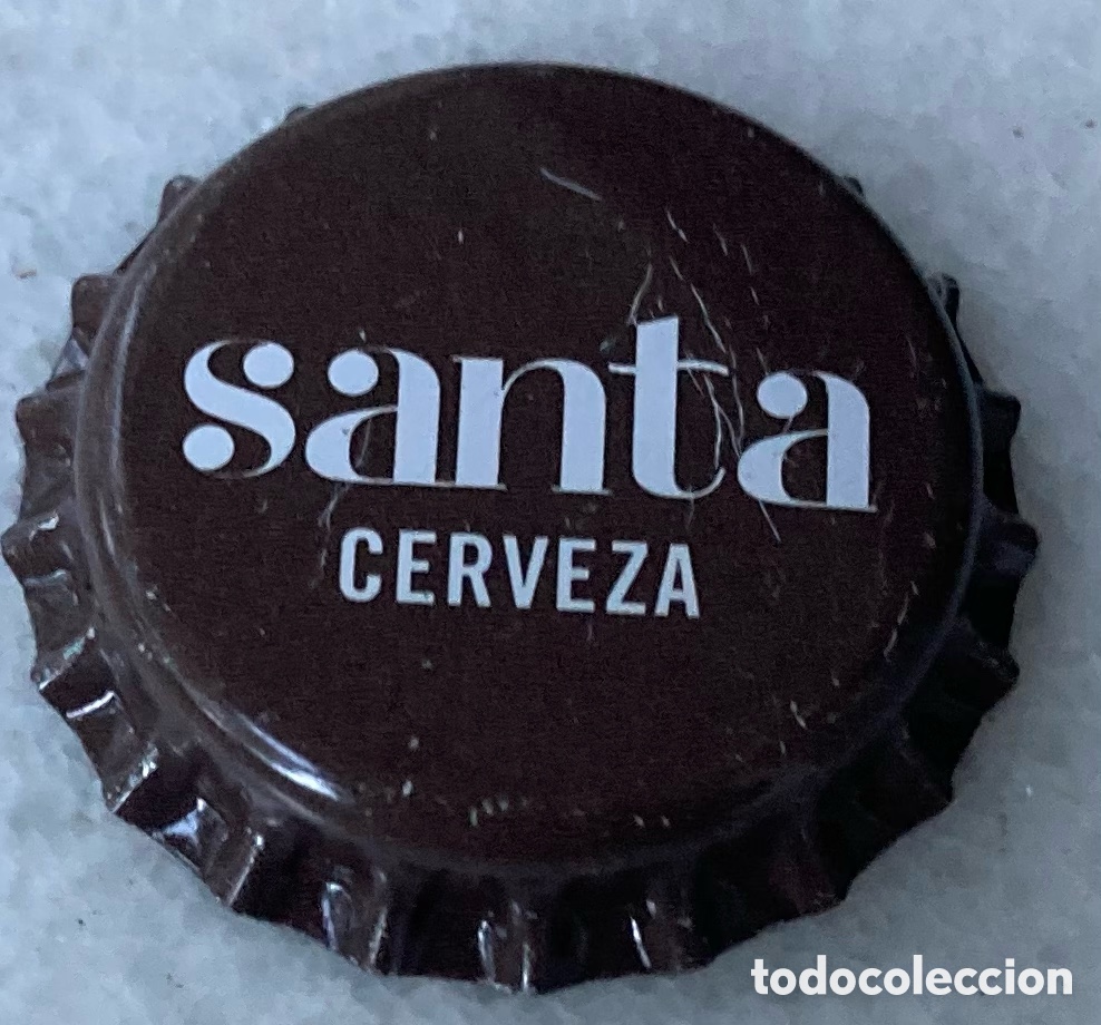 Coleccionismo de cervezas: TAP&Oacute;N CORONA BIERE BEER BOTTLE CAP CHAPA CERVEZA SANTA(7).ASTURIAS.F.CHAPA.CP--LOTE N. 4136-CARMANJO