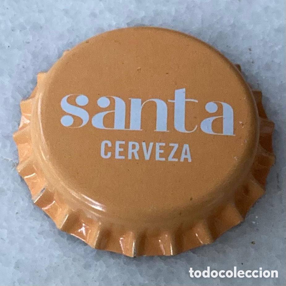 Coleccionismo de cervezas: TAP&Oacute;N CORONA BIERE BEER BOTTLE CAP CHAPA CERVEZA SANTA(8).ASTURIAS.F.CHAPA.CP--LOTE N.4137--CARMANJO