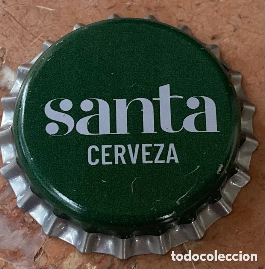 Coleccionismo de cervezas: TAP&Oacute;N CORONA BIERE BEER BOTTLE CAP CHAPA CERVEZA SANTA(9).ASTURIAS.F.CHAPA.CP--LOTE N.4142--CARMANJO