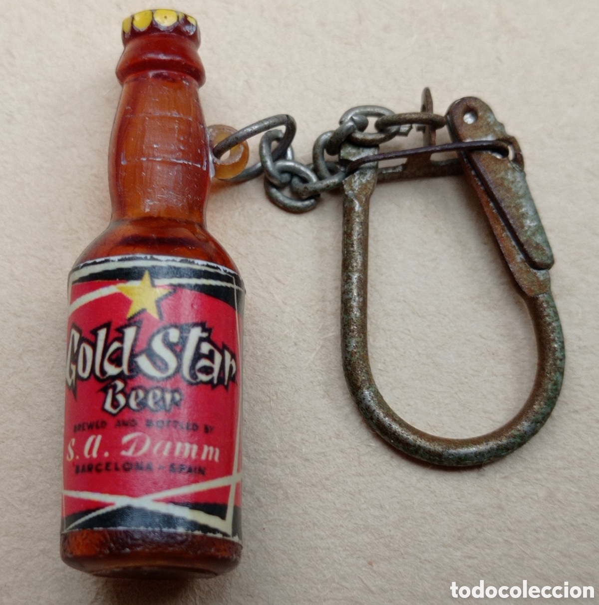 Coleccionismo de cervezas: CERVEZA LLAVERO GOLD STAR