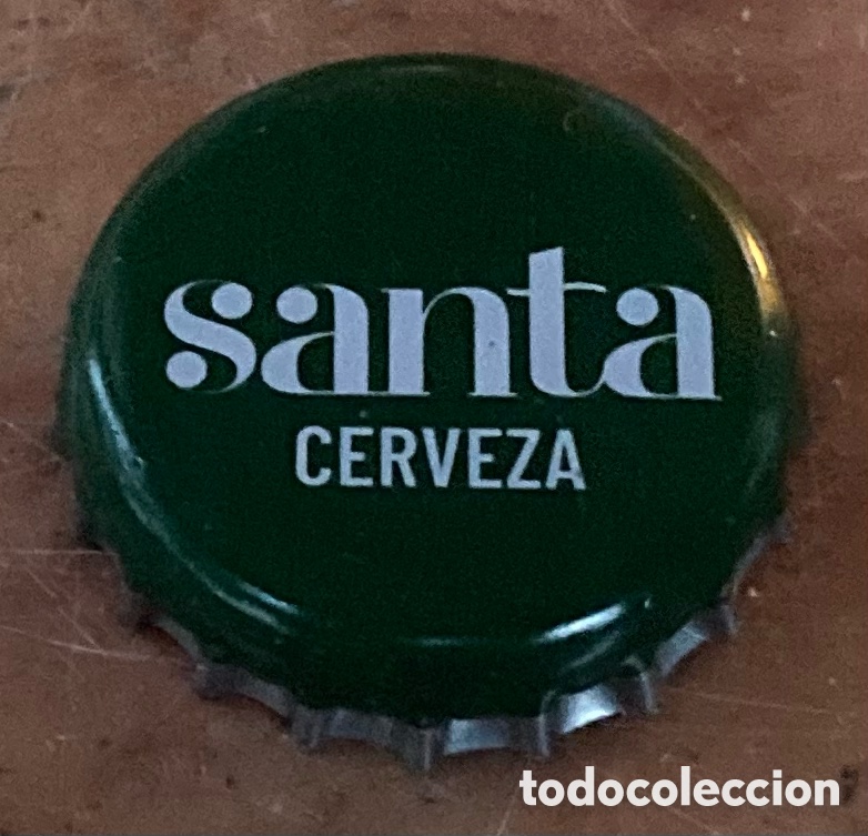 Coleccionismo de cervezas: TAP&Oacute;N CORONA BIERE BEER BOTTLE CAP CHAPA CERVEZA SANTA(6).ASTURIAS.F.CHAPA.CP--LOTE N. 829--CARMANJO
