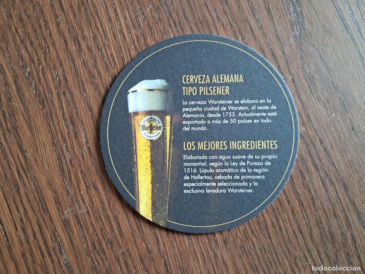 Coleccionismo de cervezas: posavasos de cerveza, warsteiner, en espa&ntilde;ol.