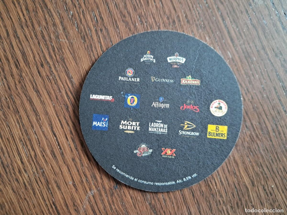 Coleccionismo de cervezas: posavasos de bebidas variadas cerveza y sidra, ladr&oacute;n de manzanas, sol, paulaner, bulmers...