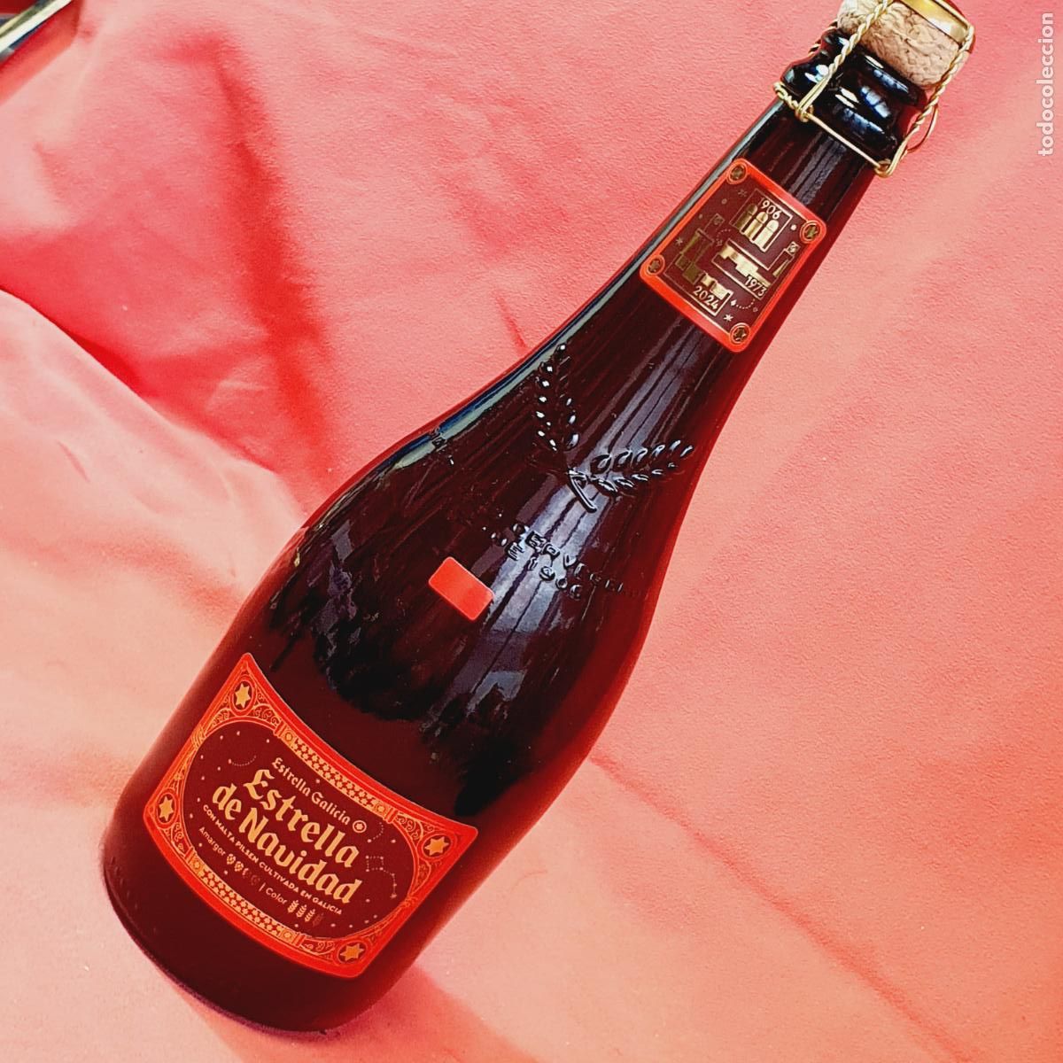 Coleccionismo de cervezas: BOTELLA CERVEZA-ESTRELLA DE NAVIDAD-(ESTRELLA GALICIA)MALTA Y PILSEN CULTIVADA EN GALICIA-2024-IMPO-