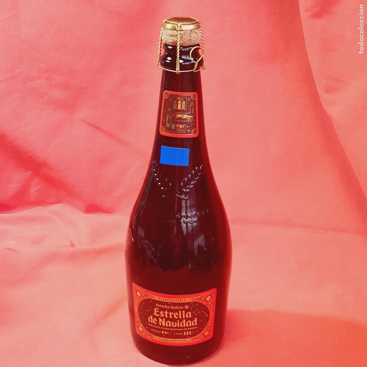 Coleccionismo de cervezas: BOTELLA CERVEZA-ESTRELLA DE NAVIDAD-(ESTRELLA GALICIA)MALTA Y PILSEN CULTIVADA EN GALICIA-2024-IMPOL