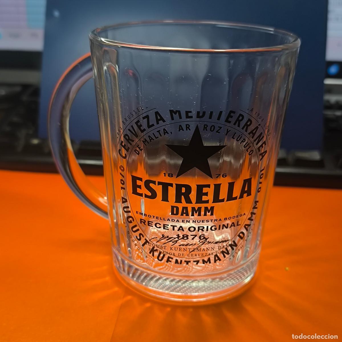 Coleccionismo de cervezas: 005494MEN-Jarra 1_2 litro estrella DAMM -Ritzenhoff