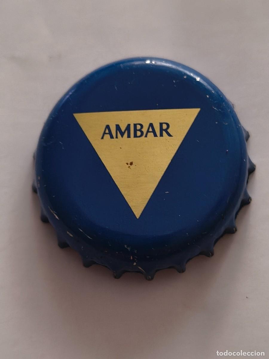 Coleccionismo de cervezas: CHAPA CORONA ESPA&Ntilde;A &Aacute;MBAR SIN AZUL CLARO