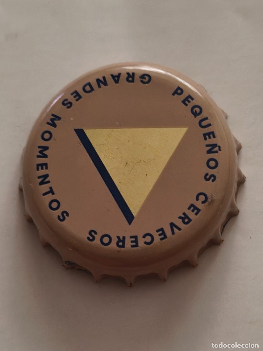 Coleccionismo de cervezas: CHAPA CORONA ESPA&Ntilde;A &Aacute;MBAR TRIPLE CERO TOSTADA