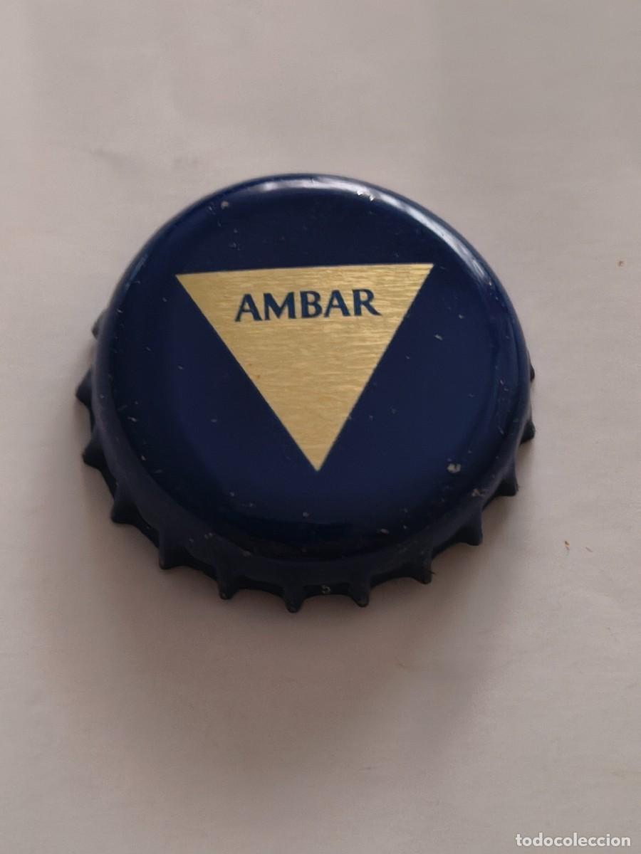 Coleccionismo de cervezas: CHAPA CORONA ESPA&Ntilde;A &Aacute;MBAR SIN AZUL OSCURO