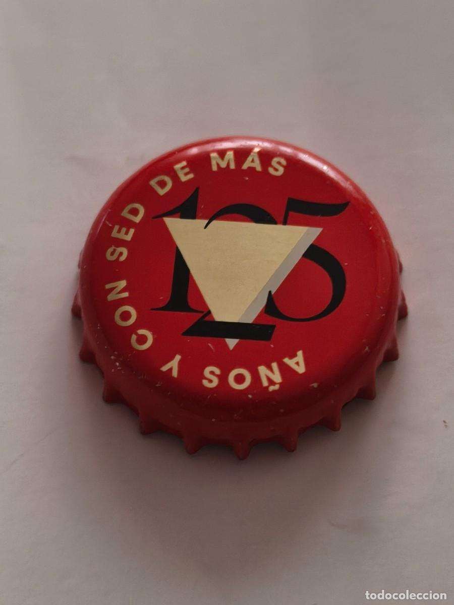 Coleccionismo de cervezas: CHAPA CORONA ESPA&Ntilde;A &Aacute;MBAR CL&Aacute;SICA 125 A&Ntilde;OS
