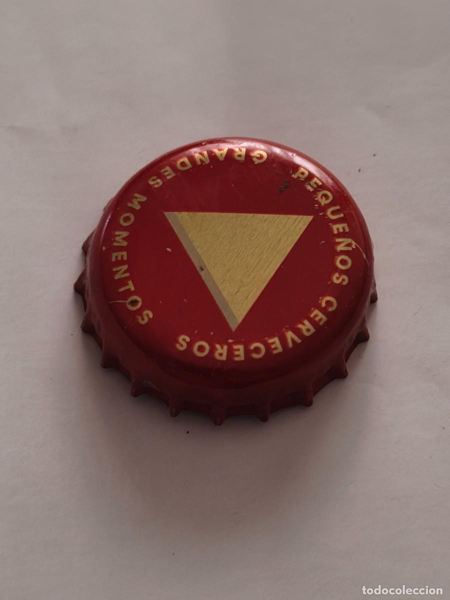 Coleccionismo de cervezas: CHAPA CORONA ESPA&Ntilde;A &Aacute;MBAR CL&Aacute;SICA
