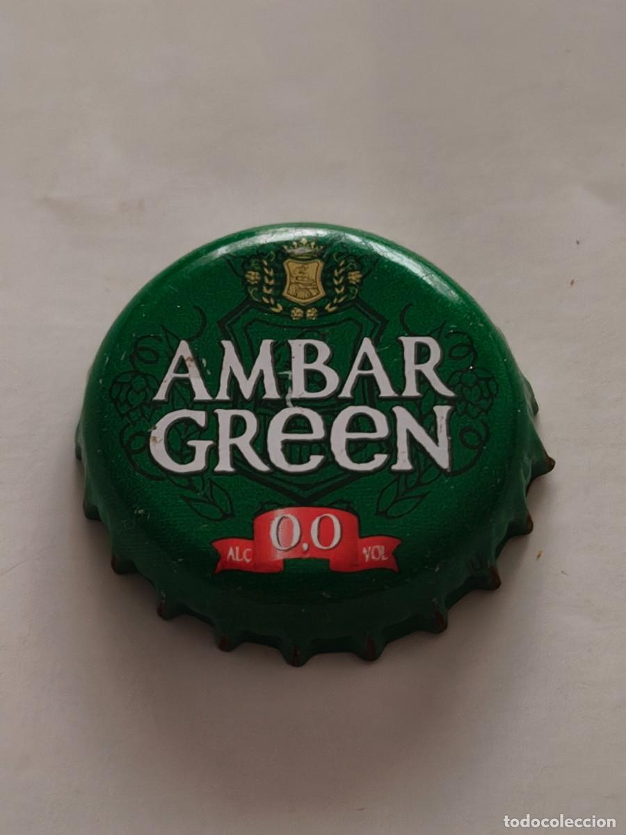 Coleccionismo de cervezas: CHAPA CORONA ESPA&Ntilde;A &Aacute;MBAR GREEN