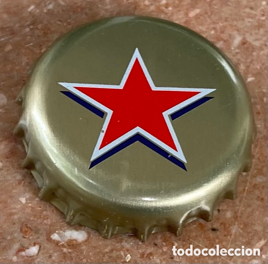 Coleccionismo de cervezas: BOTTLE CAP TAP&Oacute;N CORONA BIRRA BEER BIERE CHAPA CERVEZA STRELA (2).CABO VERDE.--LOTE N.4142--CARMANJO