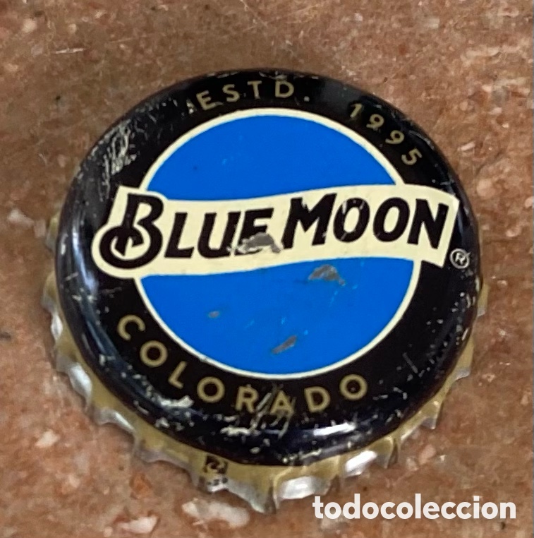 Coleccionismo de cervezas: BOTTLE CAP CHAPA CERVEZA TAP&Oacute;N CORONA BEER BIRRA BLUE MOON(1).E.E.U.U./U.S.A.--LOTE N.704---CARMANJO