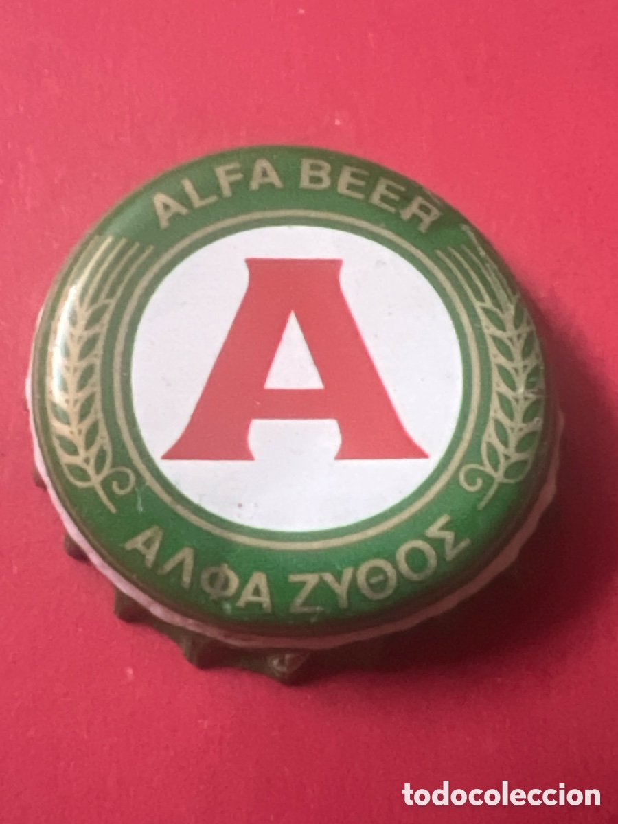 Coleccionismo de cervezas: T4/X133/L1. CHAPA CERVEZA - GRECIA - Alfa Beer A &Alpha;&Lambda;&Phi;&Alpha; &Zeta;&Upsilon;&Theta;&Omicron;&Sigma;