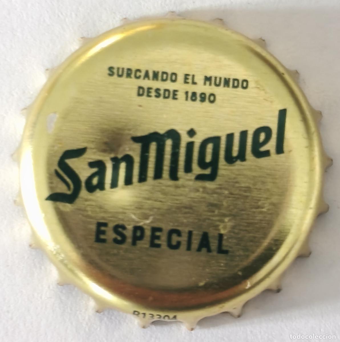 Coleccionismo de cervezas: CHAPA TAPON CORONA CERVEZA - SAN MIGUEL ESPECIAL ( Surcando el Mundo desde 1890 )